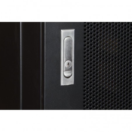 ARMADIO RACK 19" 42U (A)2055, (L)800, (P)800 COLORE NERO PORTA TRAFORATA CON GUIDACAVI  LATERALE