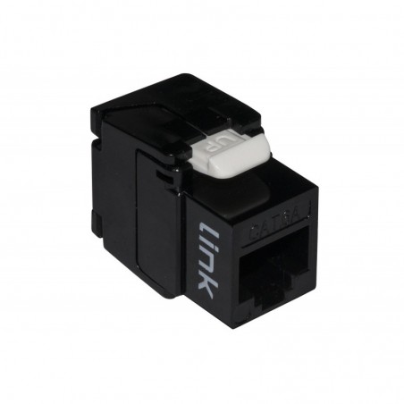 PRESA RETE KEYSTONE JACK RJ45 CATEGORIA 6A UTP TOOLESS COLORE NERO 180° CONTATTI DORATI 50 MICRON