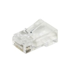 CONFEZIONE 100 CONNETTORI 8 POLI CAT 6 UTP NON SCHERMATO RJ45 CON FORI PER AGEVOLARE INSERIMENTO CAVI PER CAVO FLESSIBIL