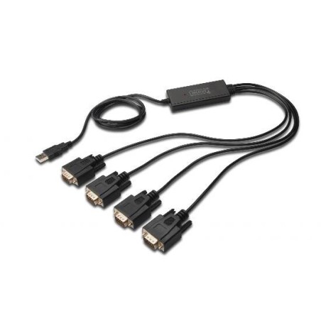 CAVO ADATTATORE DIGITUS DA USB 2.0 A 4 PORTE SERIALI 9 POLI RS232