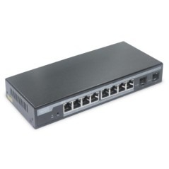 SWITCH 8 PORTE GIGABIT POE LAYER 2 CON DUE PORTE SFP