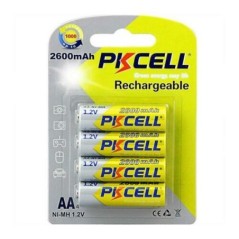 BATTERIE RICARICABILI STILO AA NI-MH 2600 MAH 1,2 V BLISTER 4 PEZZI