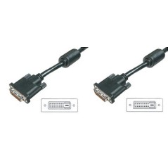 CAVO DVI PER MONITOR - DVI-D 24+1 MASCHIO/MASCHIO DUAL LINK MT. 3 CON FERRITE