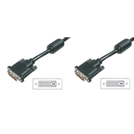 CAVO DVI PER MONITOR - DVI-D 24+1 MASCHIO/MASCHIO DUAL LINK MT. 3 CON FERRITE