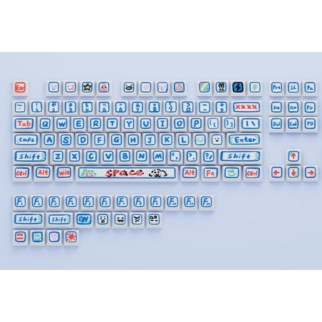 SET DI 129 TASTI HAND PAINTED BLUE PBT XDA