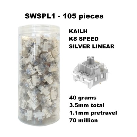 SET 105 SOTTOTASTI SWITCHES KAILH KS SPEED SILVER LINEAR