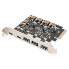 DIGITUS SCHEDA PCIE 2 USB-C + 3 USB A