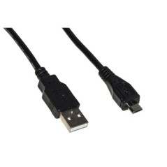 CAVO USB 2.0 - MICRO USB B IN RAME PER RICARICA E SCAMBIO DATI SMARTPHONE E TABLET MT 1,8 COLORE NERO