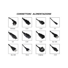 CAVO ALIMENTAZIONE SCHUKO - PRESA IEC C13 DRITTA MT.1.2