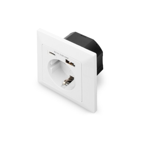 DIGITUS PRESA DI SICUREZZA DA INCASSO CON 1 USB TYPE-C , 1 USB A