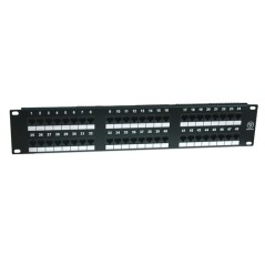 PANNELLO PATCH 19" NON SCHERMATO UTP 48 PORTE 8 POLI RJ45 PER RETI CATEGORIA 6 - 2 UNITA'