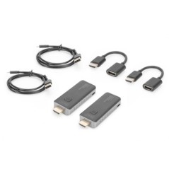 SET DISPOSITIVI WIRELESS HDMI PER PRESENTAZIONI 1-1 CON TRASMETTITORE + RICEVITORE 50 MT FULL HD DIGITUS