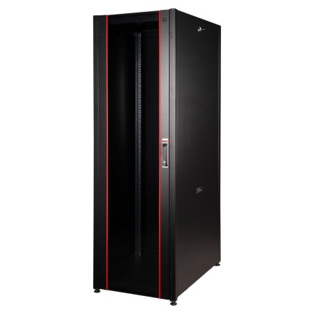 ARMADIO RACK PER RETI 19" 42U (A)2002, (L)800, (P)1000 COLORE NERO PORTA TRAFORATA SERIE EAVI