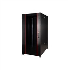 ARMADIO RACK PER RETI 19" 26U (A)1291, (L)600, (P)1000 COLORE NERO PORTA TRAFORATA SERIE EAVI