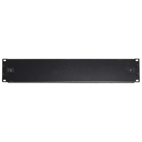 PANNELLO CIECO 2 UNITA' PER ARMADI RACK 19" COLORE NERO CHIUSURA A SCATTO