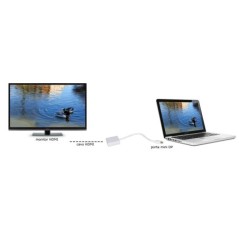 ADATTATORE MINI DISPLAYPORT MASCHIO - HDMI¨ FEMMINA CONTATTI DORATI 4KX2K60HZ HDR RGB4:4:4