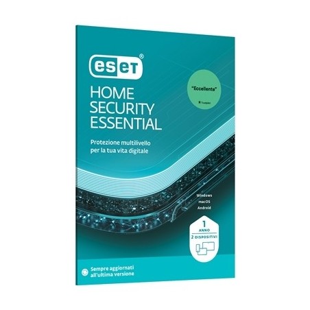 BOX ESET INTERNET SECURITY 1 ANNO 2 UTENTI NOD32 RINNOVO