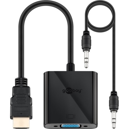 ADATTATORE HDMI MASCHIO - VGA FEMMINA CON AUDIO