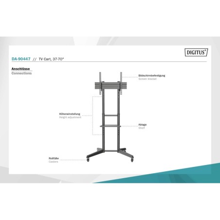 DIGITUS CARRELLO DI PRESENTAZIONE PER TV