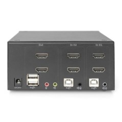 SWITCH KVM 2 PORTE 4K, DOPPIO SCHERMO HDMI ® USB