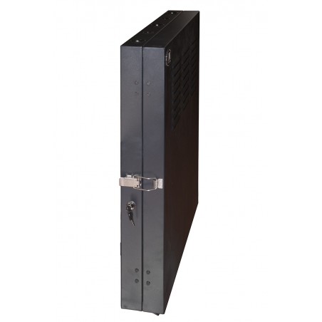 ARMADIO RACK 19" DA MURO VERTICALE 2U MISURE MM 650X730X115 COLORE NERO PER SERVER PROFONDI FINO A 58 CM