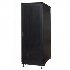 ARMADIO RACK 19"  PER RETI 37U (A)1833, (L)600, (P)1000 COLORE NERO PORTA TRAFORATA