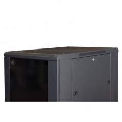 ARMADIO RACK 19" PER RETI 32U (A)1610, (L)600, (P)800 COLORE NERO PORTA VETRO DISASSEMBLATO